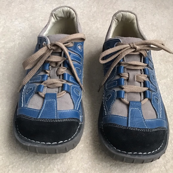 SOLD SUSST Leather Black & Blue Suede SOLD - Picture 3 of 8